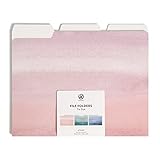 U Brands Tie Dye File Folders, Office Supplies, 1/3-Cut Tabs in Assorted Positions, Letter Size, Multicolored, 9 Count