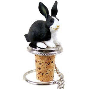 Rabbit Bottle Stopper (Black & White)