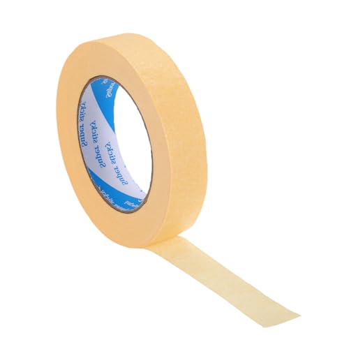 Image of PATIKIL Painters Tape 1 Inch x 55 Yards, Adhesive Masking Tape Light Yellow Paint Tapes for Wall Painting DIY Artist Craft Arts Decoration Labeling