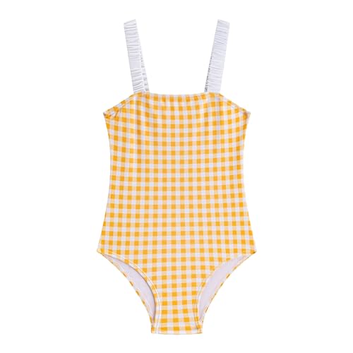 LIZENS Girls One Piece Swimsuits Cute Girls Swimwear Vintage Style