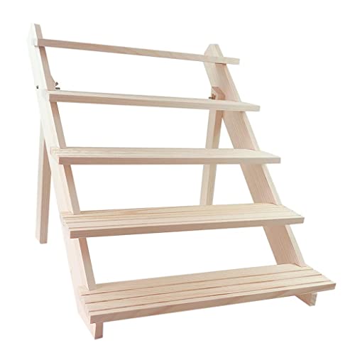 Sharplace Expositor de Joyas Bandeja, Soporte de Madera Maciza Organizador Estante para Pendientes Anillos - Estante 5...