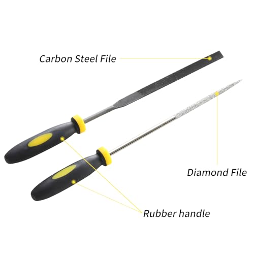 13 tlg feilenset metall für Metall und Holz, Schlüsselfeilen set. Mit Holzfeilen Set und Metallfeile Set für präzise Arbeiten. Inklusive Diamant feilen, perfekt für Werkstatt und Heimwerken
