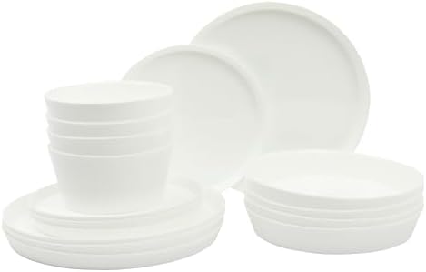 Gibson Home Modern Opal (Service for 4) 16 Piece Glass Chip Resis...
