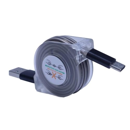 BoxWave Cable Compatible with Jamstik Studio MIDI Guitar - miniSync - USB-A to USB Type-C, Retractable Cable 5 Pre-Set Lengths Avoid Tangles