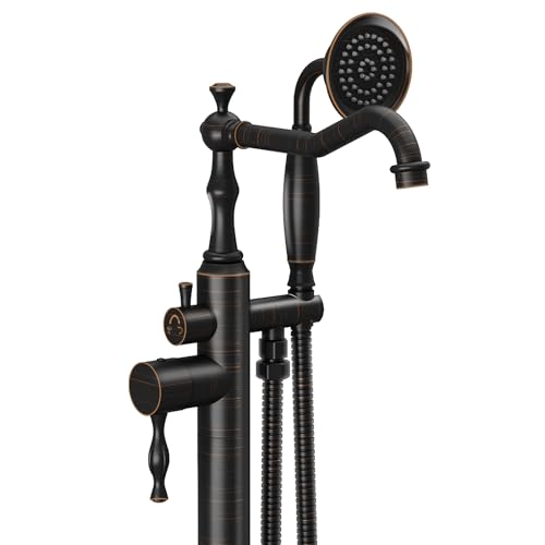 Kroias Oil Rubbed Bronze Standing Bathtub Faucet Freestanding Tub Filler