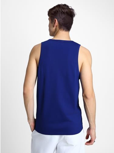 Image of Veirdo Pure Cotton Sleeveless Regular Fit Front Print Placement Scoop Neck Vest for Men & Boys