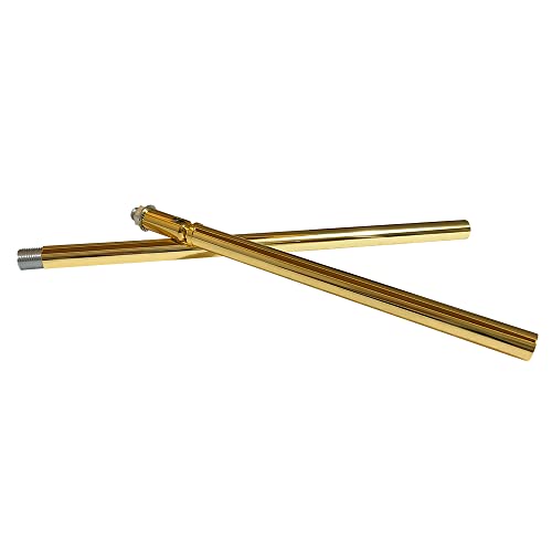 Image of BOKT Downrod Extension Lamp Stem Pendant Light Extension Rod With Threaded Tube Stem Kit with Connector Pack of 2(EP Gold)