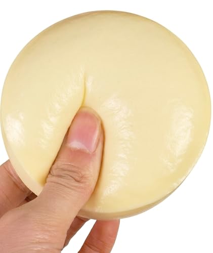 Image of 2Pcs Cheese Squishy, Taba Squishy, Dumpling Squishy-Stretchy Food-Shaped Sensory (yellow1)