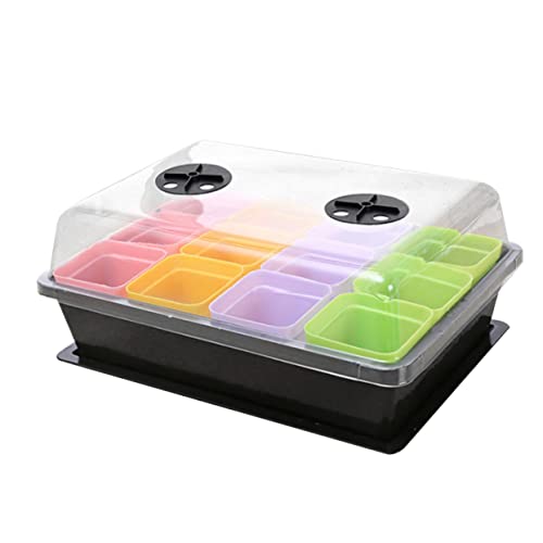 Yardenfun Grow Your Own Vegetables: 20pcs Sprouter Trays Rectangular Plant Growing Trays Lid Tray for Home Balcony Gardening