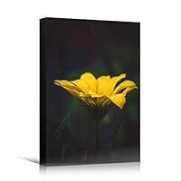 Canvas Wall Art Yellow Flower Portraiture Colorful Floral Multicolor Photography Portrait Romantics - 12x18 inches