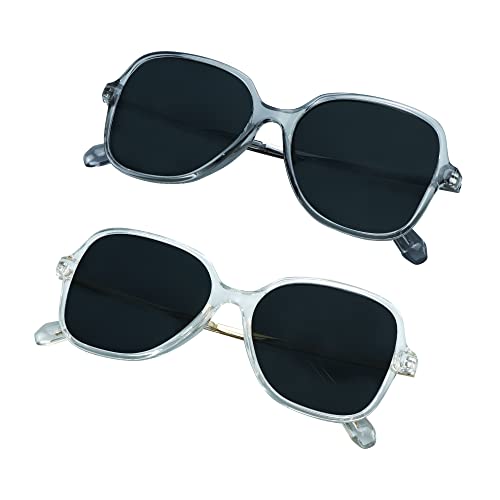 VisionGlobal 2 Pairs Reading Sunglasses with UV400 Protection Lens for Women,Trendy Driving Sun Glasses Shades
