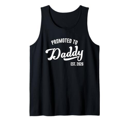Uomo Promoted to Daddy EST. 2026 Father's Day Baby Announcement Canotta