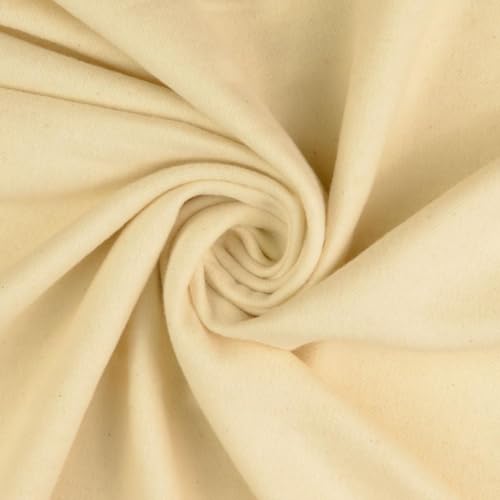 Molton Bühnenmolton Stoff 0,5m Meterware, Natur 150 cm breit, Gewicht 190 g/m2, schallabsorbierend Öko-Tex