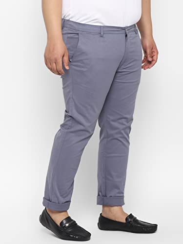Image of Urbano Plus Men Mid Rise Cotton Regular Fit Casual Chino Pants Stretch