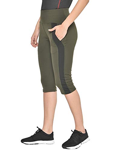 Image of CHKOKKO Women's Skinny Fit Polyester Workout Capri