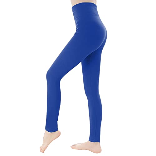 Anlaey High Waisted Leggings Seamless Workout Yoga Pants Winter Warm Fleece Lined Thick Velvet Leggings For Women Royal Blue #TOP1