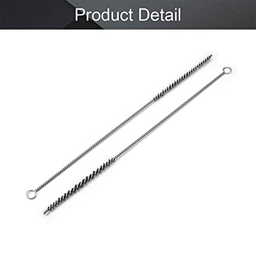 Image of Utoolmart Steel Wire Cleaning Brush, Spiral Power Tube Brush, 0.2-inch Diameter 12-inch Length, 2pcs