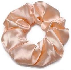 Waterlily 100% Mulberry Silk Scrunchie 19momme Charmeuse Hair Ties Scrunchies for Women Girls Soft Natural Care (Rose Gold)