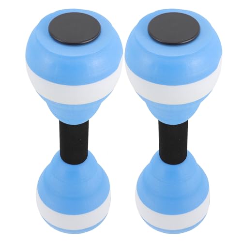 DIYEAH Mancuernas de Piscina Eva 1 Par Azul y Crema para Ejercicios Acuáticos, Pesas Flotantes para Aeróbic y Entrenamiento de Fuerza en Piscina, Equipo de Fitness Acuático Resistente