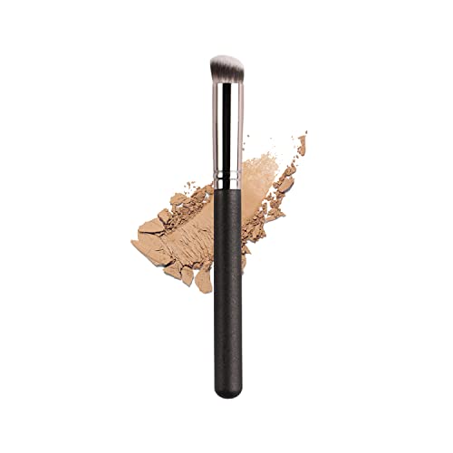 Ksvsonrvi Concealer Brush, Medium Size Under Eye Angled Head Kabuki Nose Contour Brush for Concealing Blending Setting Buffing