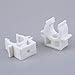 S SYDIEN PEX Clips Pipe Clamp 1/2 Inch, 20 Pack 16 mm Pipe Hangers Pipe Holder PEX Tubing Clamps PVC Water Pipe Support, Plastic U-Shaped PVC Pipe Clamps Tools With Screws, White