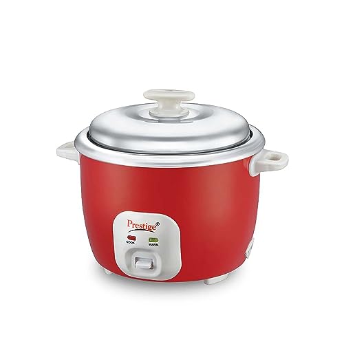 Prestige Delight Cute 1.8 Bowl Electric Rice Cooker(1.8L for Rice-Open Type, Silky Red, with Stainless Steel Cooking Pan 4.4L Volume,700 W)
