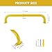 BiJun17 inch Metal Playground Handles,Monkey Bars Indoor Heavy Duty Ceiling Grab Bars for Indoor Outdoor Playgrounds Climbing Frames,Treehouses,and Wall ladders (Yellow Set of 6)