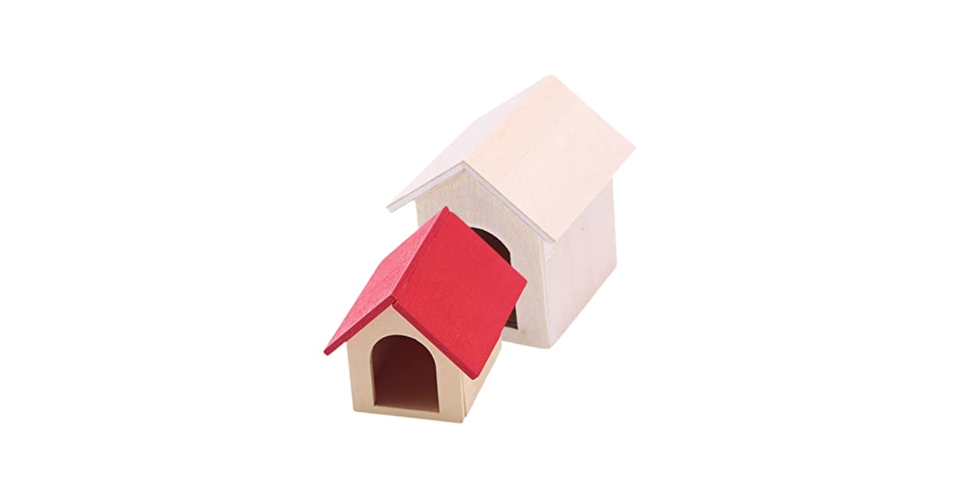 Amazon | VICASKY 2個ミニチュアドールハウス用 木製犬小屋