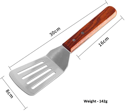 Image of Turner Professional Grade Stainless Steel Spatula Set of 1 Slotted Turner Cooking Fish Egg Meat Dumpling Frying 30 cm