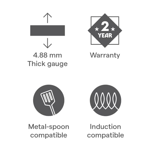 Image of Borosil 30 cm Non-Stick Dosa Tawa | Hard Anodized Aluminium Grade 3003 | Glossy Exterior & Matt Interior | Even Heat Distribution | Easy to Clean | 2 Years Warranty