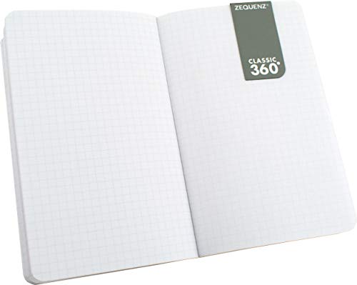 Image of Classic 360 Soft Bound Soft Cover Notebook, Pocket size journal, 3.5 inch x 5.5 inch, 128 sheets / 256 pages, Squared, Graph, Grid Pattern premium paper, Red
