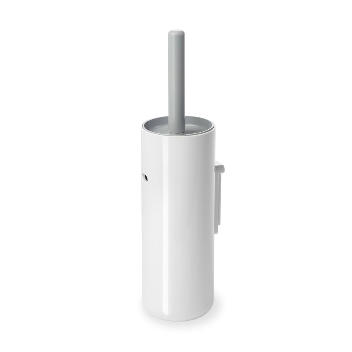 Escobilla Lunar, Escobillero de Pared, Escobilla de Inodoro Colgante, Plástico, Blanco
