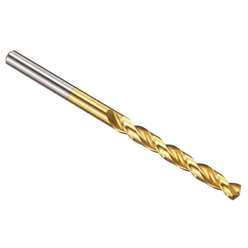 PATIKIL 5.1mm Drill Bit, M42 8% Cobalt High-Speed Steel Jobber Straight Shank 135° Titanium Nitride (TiN) Coated for Hard Metal Stainless Steel - 1 Pack