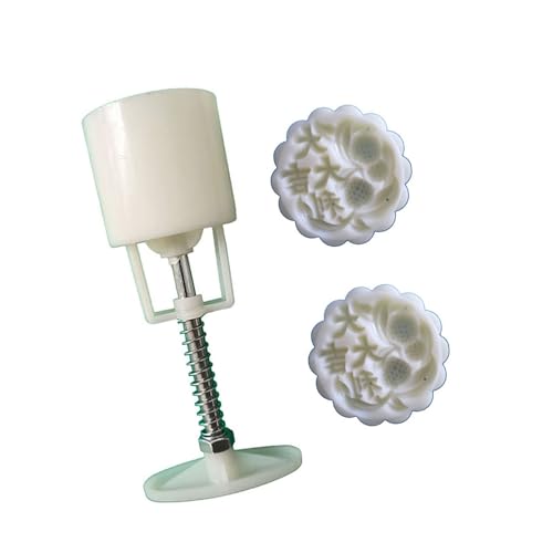 JINQIGG Moldes detallados para tartas de luna, diseño de flores, pasteles de luna a presión, perfectos para festivales y postres únicos en relieve