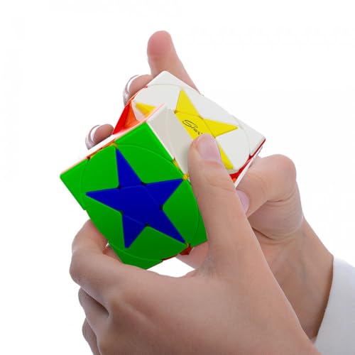 Image of HAWKISTER Qiyi Pentacle Cube (Lite) - Stickerless Shape Mod Speed Cube Puzzle, Unique Star Pattern, Challenging Brain Teaser, 6+ Years