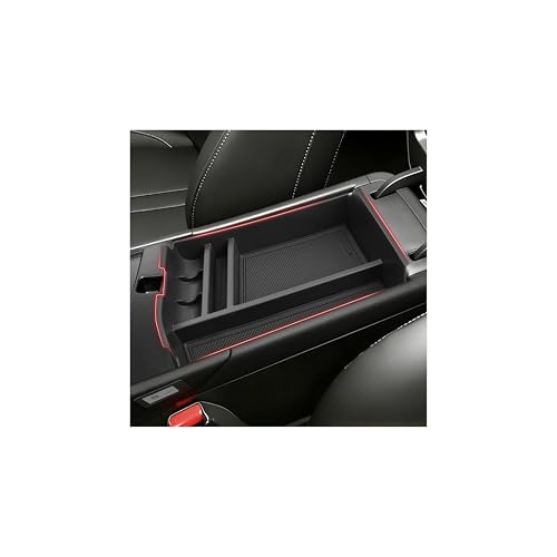 Autorder Center Console Organizer for 2024 2025 2026 Hyundai Sonata Accessories Car Armrest Storage Box Middle Console Tray Container with Non-Slip Silicone Mats