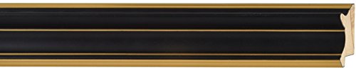 CountryArtHouse Picture Frame Moulding (Wood) 100ft bundle - Contemporary Black Finish - 1.75