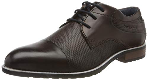 Bugatti Men's Derby Lace-Up, Brown Brown 6000, 7.5 UK