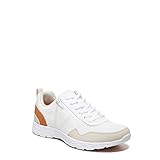 Vionic Women's Brisk Jeta Comfortable Lace Up Leisure Shoes- Supportive Walking Sneakers That Include Three-Zone Comfort with Orthotic Insole Arch Support White 11 Medium