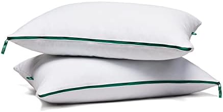 Marlow Bed Pillow - Cooling Infused Memory Foam Pillow with Adjustable Zipper (Set of 2 Standard Size Pillows)