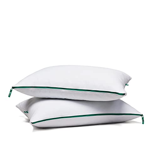 Marlow Bed Pillow - Cooling Infused Memory Foam Pillow With Adjustable Zipper (Set Of 2 Standard Size Pillows) #TOP1
