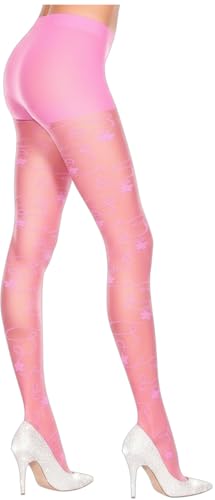 Image of ToBeInStyle Women's Elegant Floral Vine Fishnet Pantyhose
