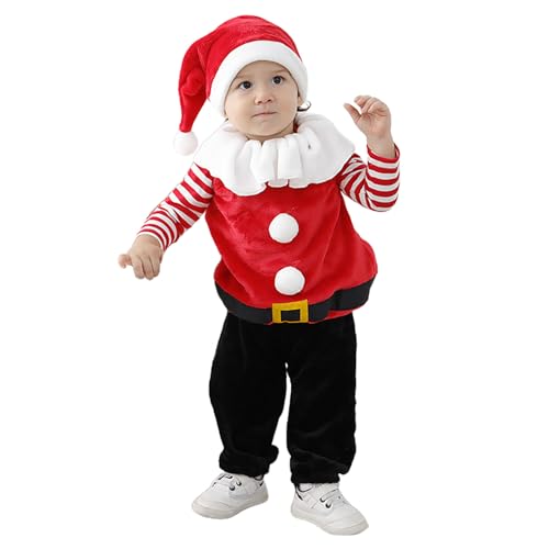 Tenue de Noël bébé garçon avec bonnet | Pyjama déguisement