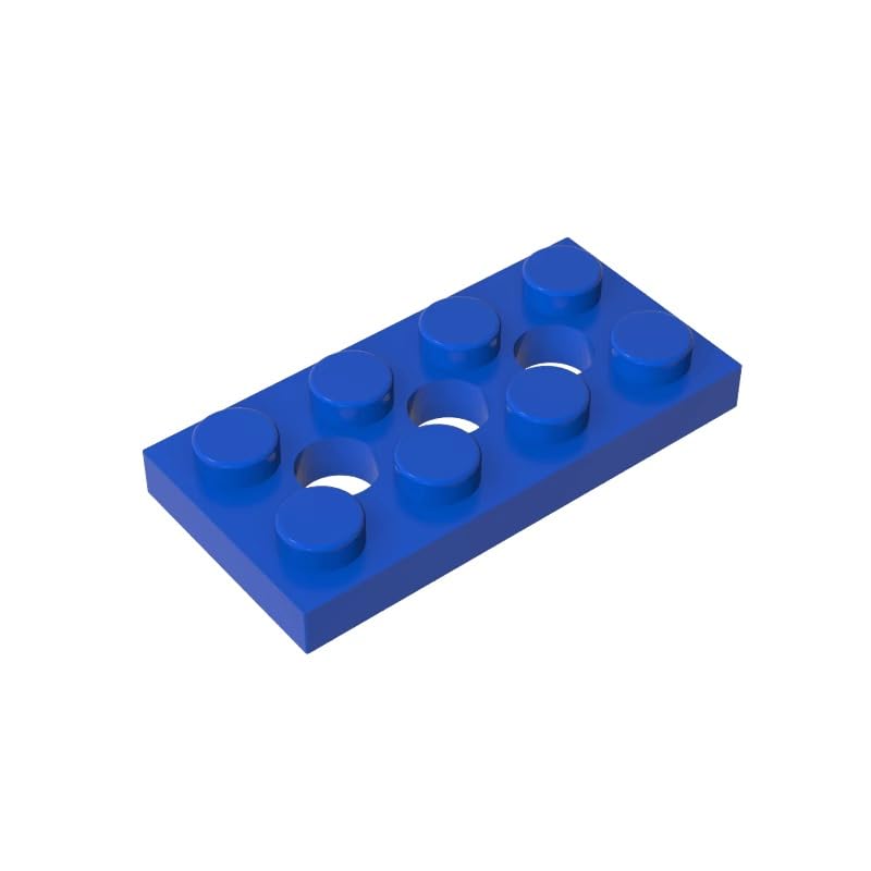 GDS-697 Compatible with LEGO 3709 Technic Plate 2x4 [3 Holes], Blue, 50 PCS — image 1