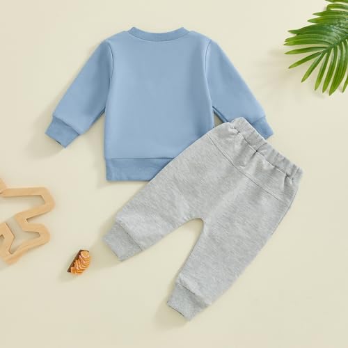 Toddler Baby Boy Clothes Fall Winter Sweatshirt Pants 2 Piece Set Infant Color Block Long Sleeve Top Suit Outfits4