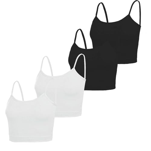 Image of NEWITIN 4 Pack Spaghetti Strap Camisole Top Adjustable Strap Tank Top for Women