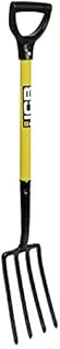 JCB - Solid Forged Lightweight Border Fork - Professional Border/Junior/Ladies Fork - Metal Long Handle Heavy Duty Site and Gardening Tools - Home Improvements, Digging, Mucking Out, Manure, Weeding