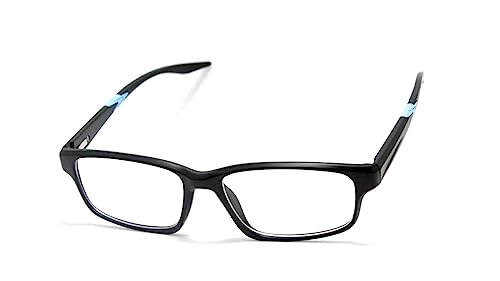 Armação De Óculos Masculino Sem Grau Retangular Jc-1125 (Preto-Azul)