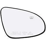Passenger Side Mirror Glass Assembly With Plastic Backing Plate Heated Compatible with 2014-2019 Toyota Corolla
