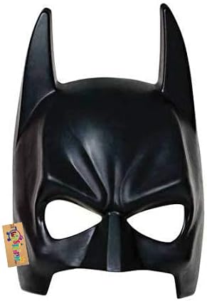 Western Era Superhero Plastic Masks Great Party Favor, Fun, Fiesta, Costume, Halloween- Batman, (Pack of 1)